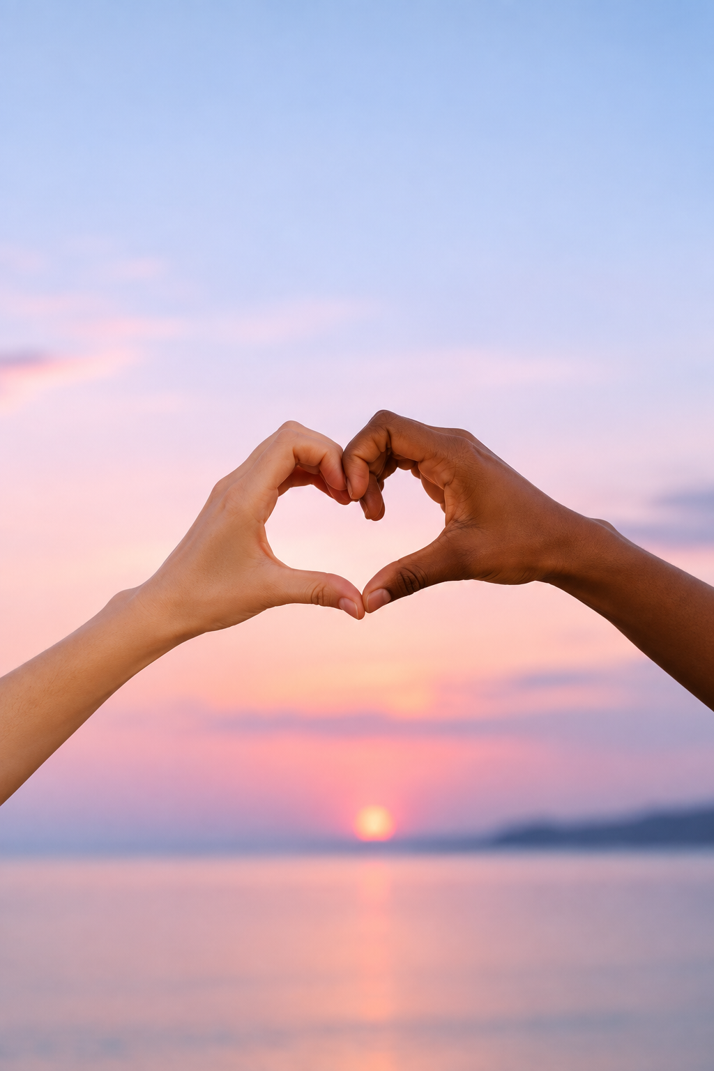 Two hands forming a heart shape